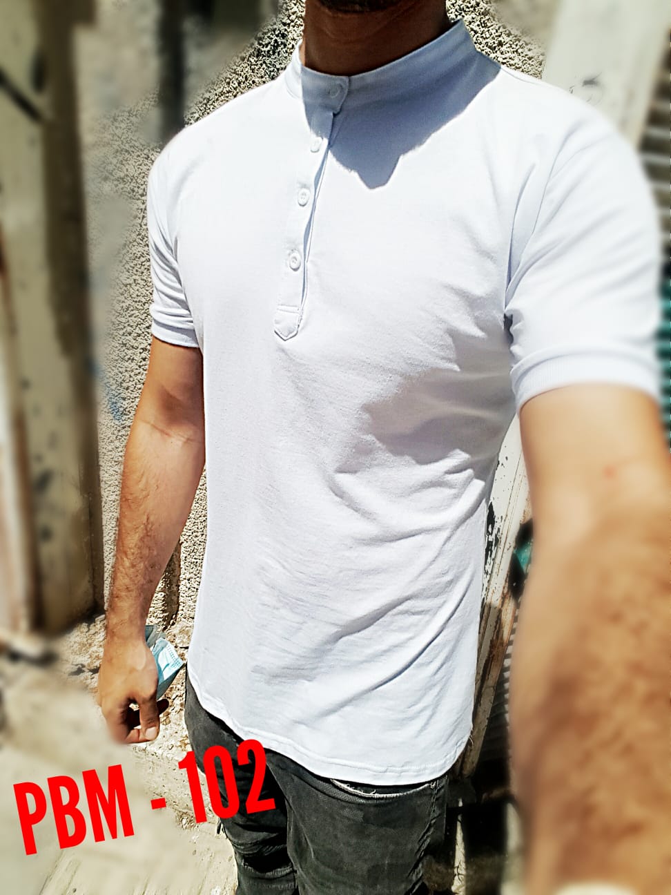 מכופתרת לייקרה צווארון סיני חצי שינה
